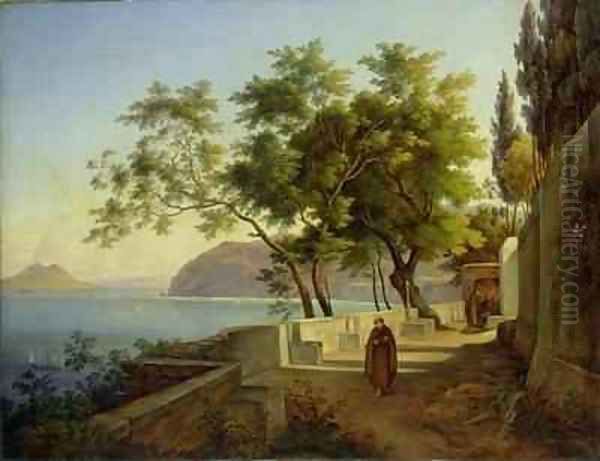 The Terrace of the Capucins in Sorrento Oil Painting by Joachim Faber