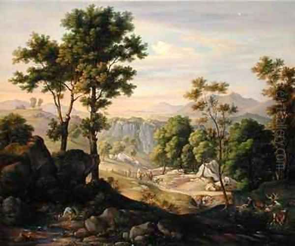 Italian Landscape 2 Oil Painting by Joachim Faber