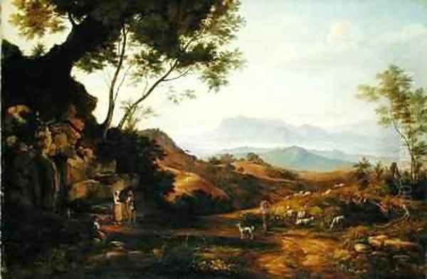 Italian Landscape 3 Oil Painting by Joachim Faber