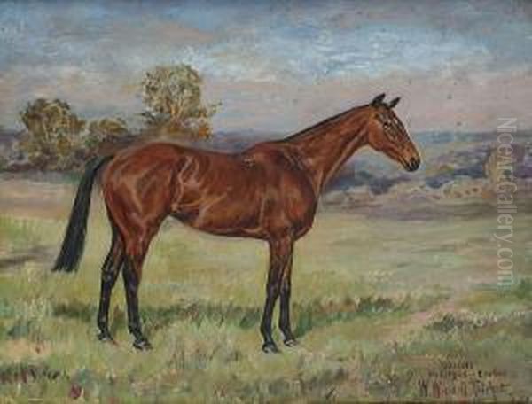 'grigny' By Cylgad - Erebus; And 'huntsman' Oil Painting by W. Wasdell Trickett