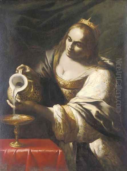 Queen Artemisia Oil Painting by Domenico Fiasella