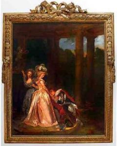 Le Serment A L'amour. Oil Painting by Louis Rolland Trinquesse