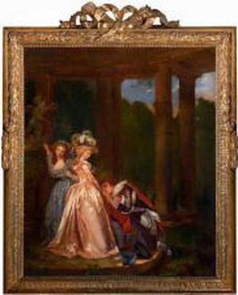 Le Serment A Lamour Oil Painting by Louis Rolland Trinquesse