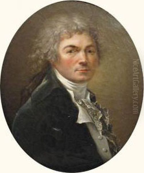 Portrait De Gentilhomme Oil Painting by Louis Rolland Trinquesse