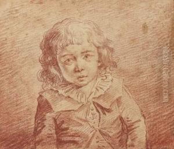 Portrait D'enfant Oil Painting by Louis Rolland Trinquesse