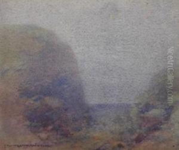 Misty Morning Headlands by John William Tristram