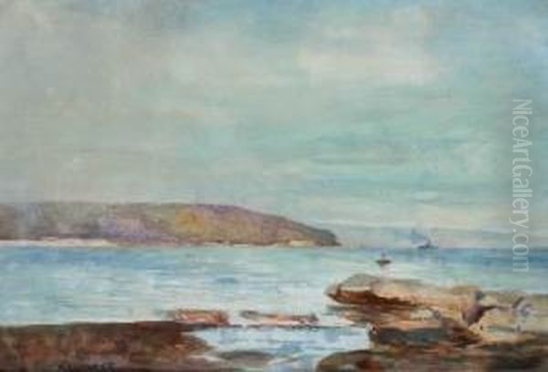 Sydney Harbour Oil Painting by John William Tristram