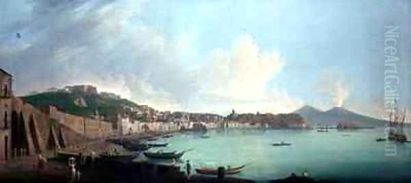 Bay of Naples Oil Painting by Pietro Fabris