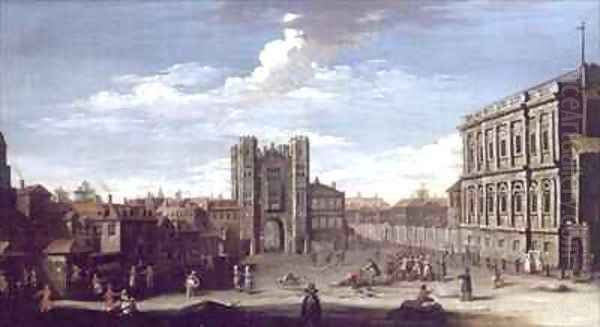 Old Whitehall and Privy Gardens Oil Painting by Pietro Fabris