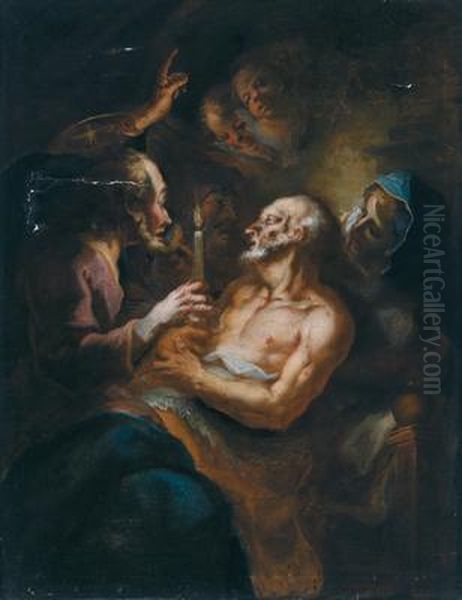 La Morte Di San Giuseppe Oil Painting by Paul Troger