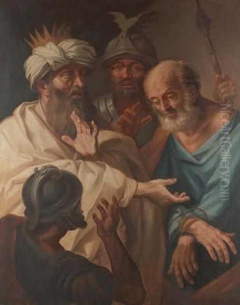 The Arrest Of Saint Peter Oil Painting by Paul Troger