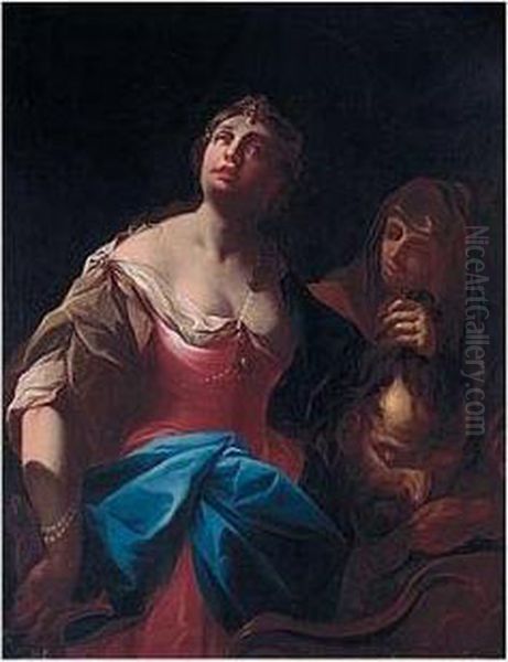 Judith With The Head Of Holofernes Oil Painting by Paul Troger