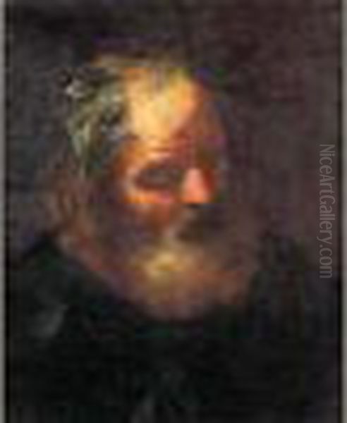 Portrait En Buste D'homere Oil Painting by Girolamo Troppa