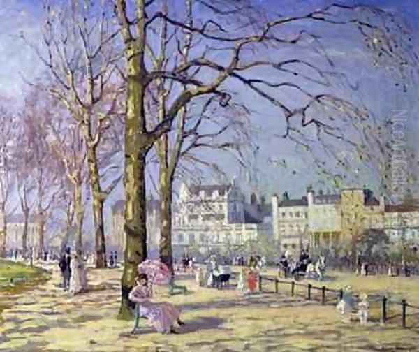 Spring in Hyde Park Oil Painting by Alice Taite Fanner