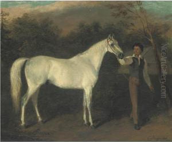 Johnson's Medley Held By Charles Steward Oil Painting by Edward Troye