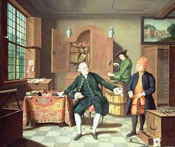 The Tobacco Merchant of Gehr Oil Painting by Johann Faber