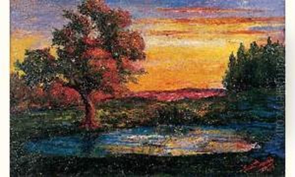 Paysage Champetre Oil Painting by Giacinto Trussardi