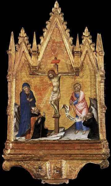 Crucifixion with Donor 1380 Oil Painting by gi Vannuccio Francesco