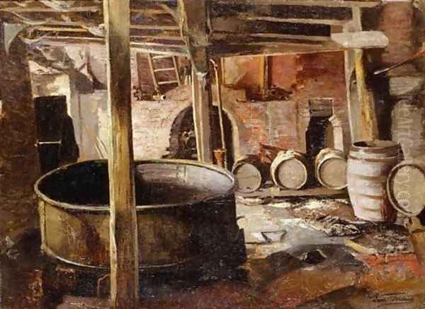 The Old Brewery Oil Painting by Leon Frederic