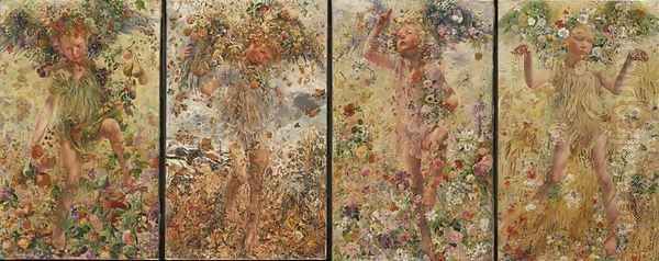 The Four Seasons Oil Painting by Leon Frederic