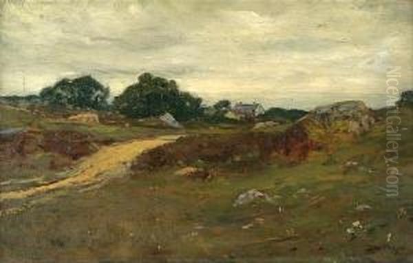 Summer Landscape Oil Painting by Dwight William Tryon