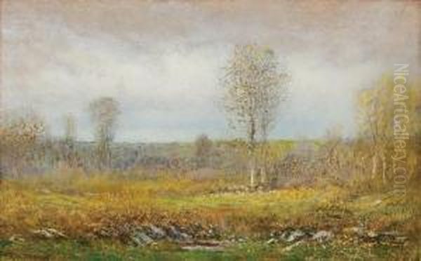 October Oil Painting by Dwight William Tryon