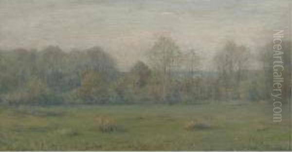 A Spring Morning Oil Painting by Dwight William Tryon