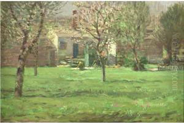 Spring In Connecticut Oil Painting by Dwight William Tryon