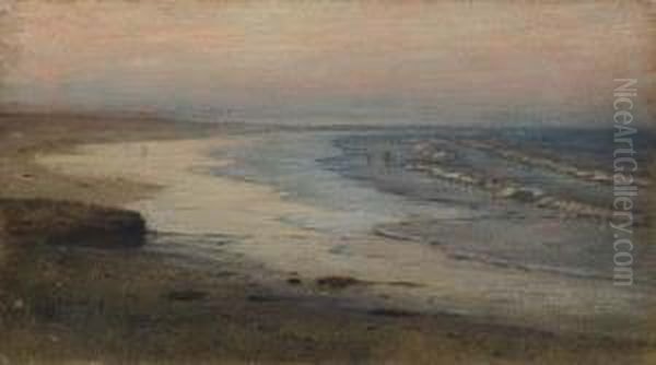 Coastal Scenes (double-sided) Oil Painting by Dwight William Tryon