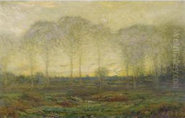 Dawn-may Oil Painting by Dwight William Tryon