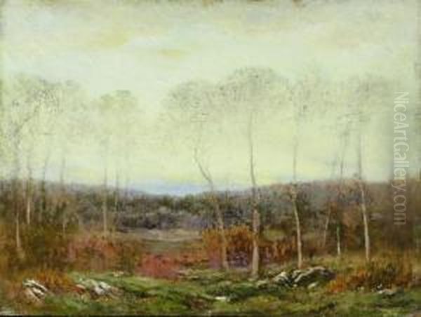 Autumn Evening Oil Painting by Dwight William Tryon