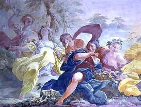 Mythological scene 2 Oil Painting by Diacinto Fabbroni