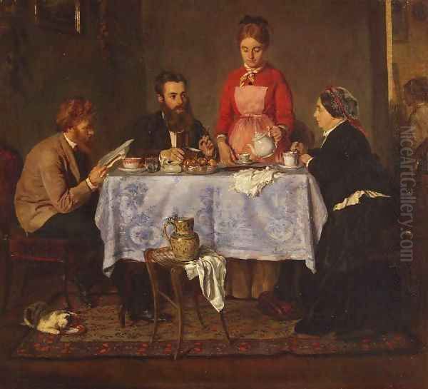 The Fialka Family 1874 2 Oil Painting by Olga Fialka