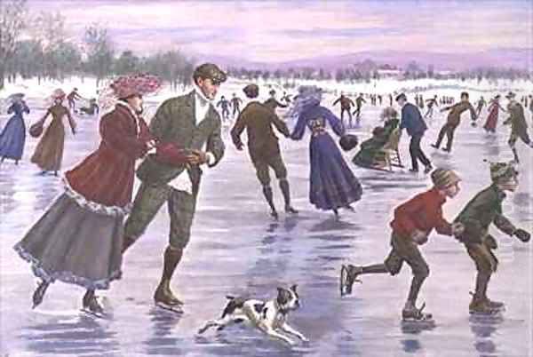 The Glory of a Winters Day Oil Painting by Arthur Burdett (Sr.) Frost