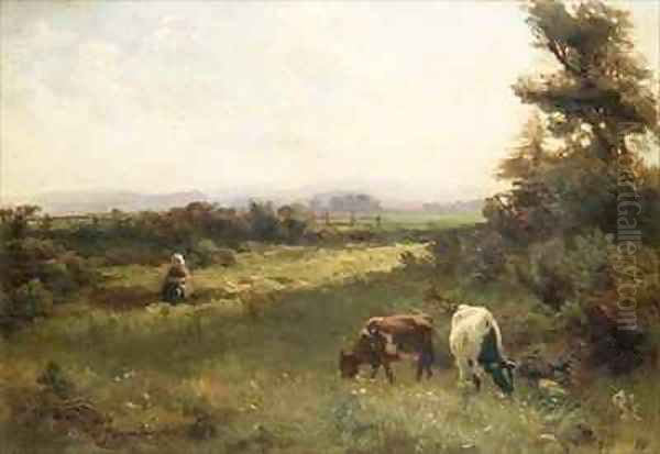 A Summers afternoon near Blairgowrie Oil Painting by David Farquharson