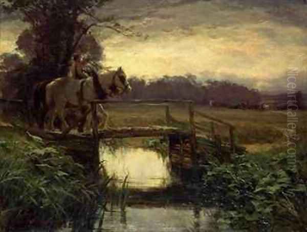 Grey Morning Oil Painting by David Farquharson