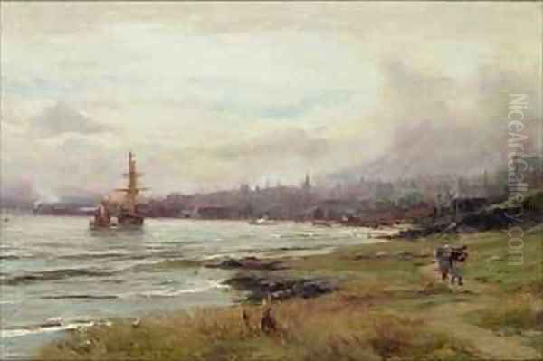 Dundee from the East Oil Painting by David Farquharson