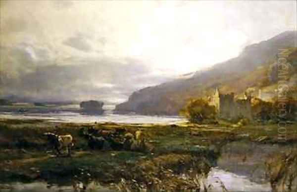 Kilchurn Castle Lock Awe Oil Painting by David Farquharson