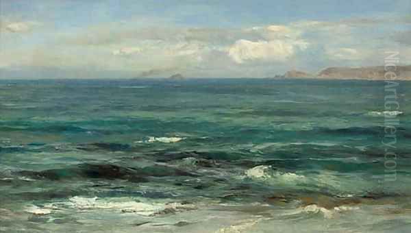 The Cornish Sea Oil Painting by David Farquharson