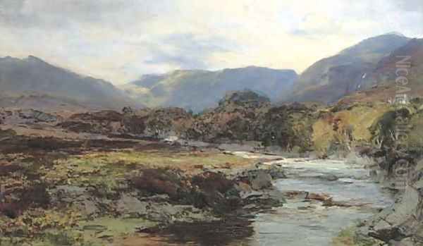 The North Esk, Inverness-shire Oil Painting by David Farquharson