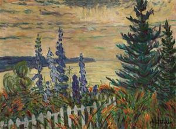 ''the Littleplace Garden'', Crotin, Maine Oil Painting by Allen Tucker