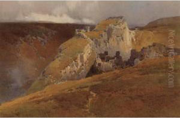 Tintagel, Cornwall Oil Painting by Arthur Tucker