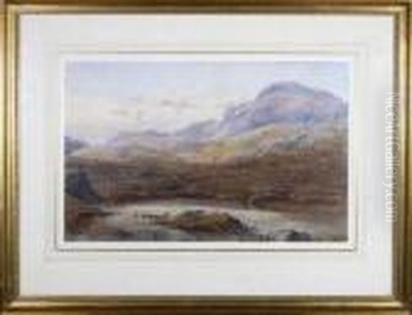 A Lakeland Tarn Oil Painting by Edward Tucker