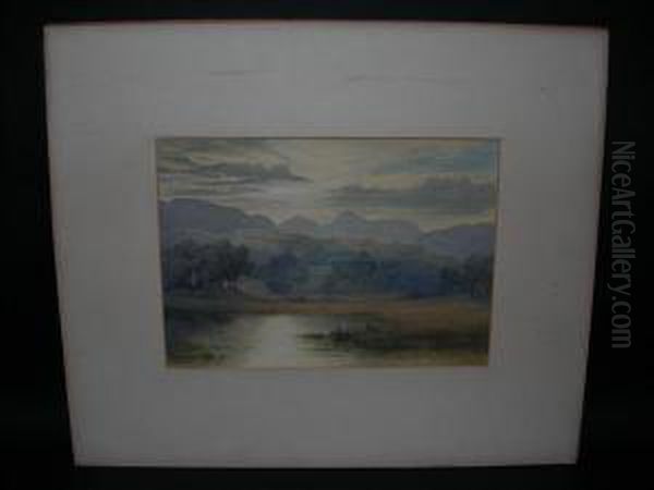 Lake Attwilight Oil Painting by Frederick Tucker