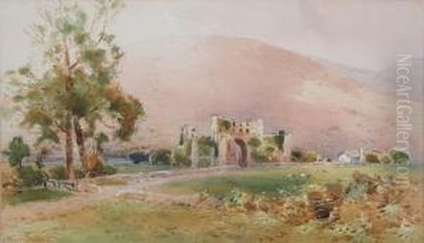 Llanthorny Abbey:- ... Monmouthshire Oil Painting by Frederick Tucker