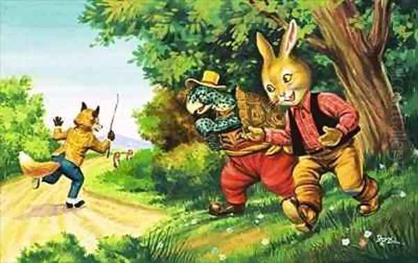 Brer Rabbit 23 Oil Painting by Henry Charles Fox