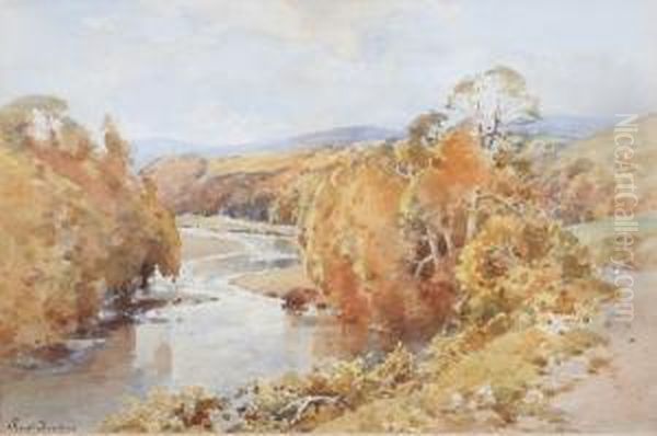 The River Nith, Near Dumfries Oil Painting by Frederick Tucker