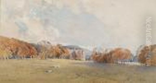 Mowbray House, Derbyshire Oil Painting by Frederick Tucker