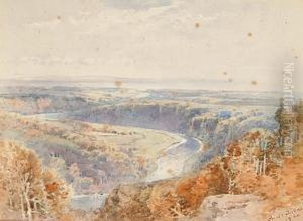 The River Wye Oil Painting by Frederick Tucker