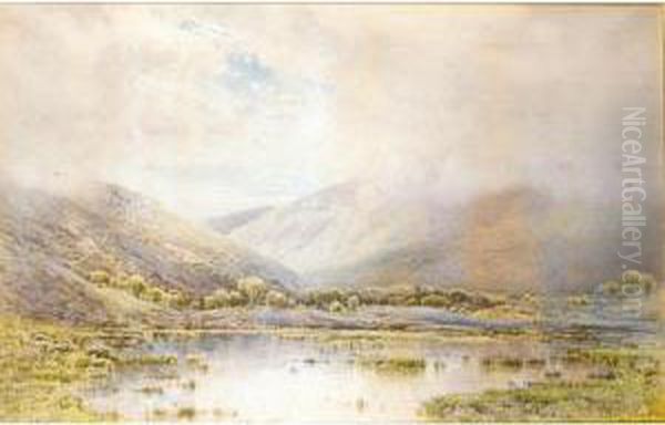 Lake District View Oil Painting by Frederick Tucker